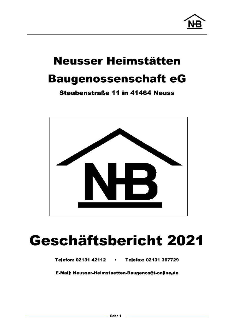 NHB Geschäftsbericht 2021