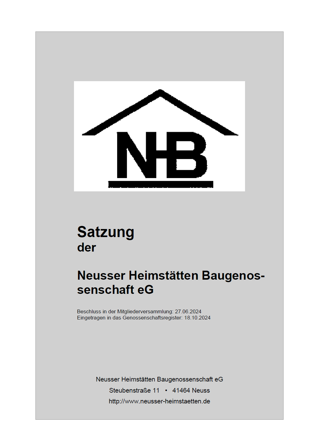 NHB Satzung 2024